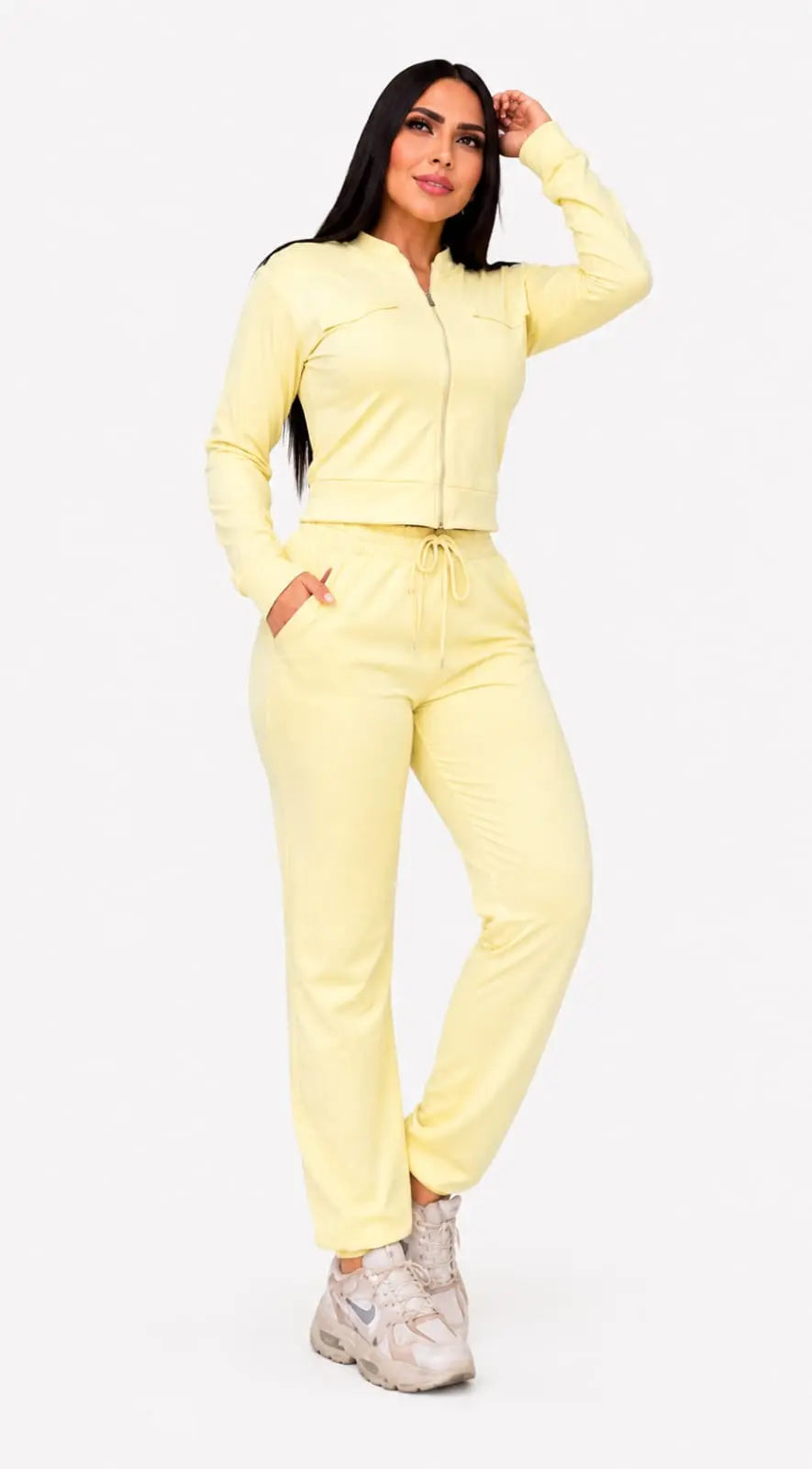 Conjunto Deportivo Dama · Chaqueta con Cierre + Pantalón