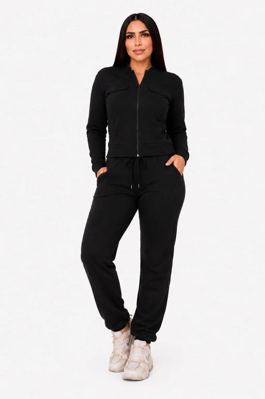 Conjunto Deportivo Dama · Chaqueta con Cierre + Pantalón