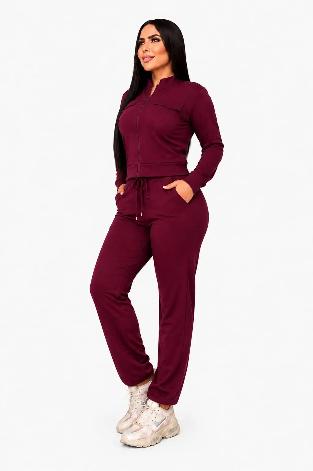 Conjunto Deportivo Dama · Chaqueta con Cierre + Pantalón