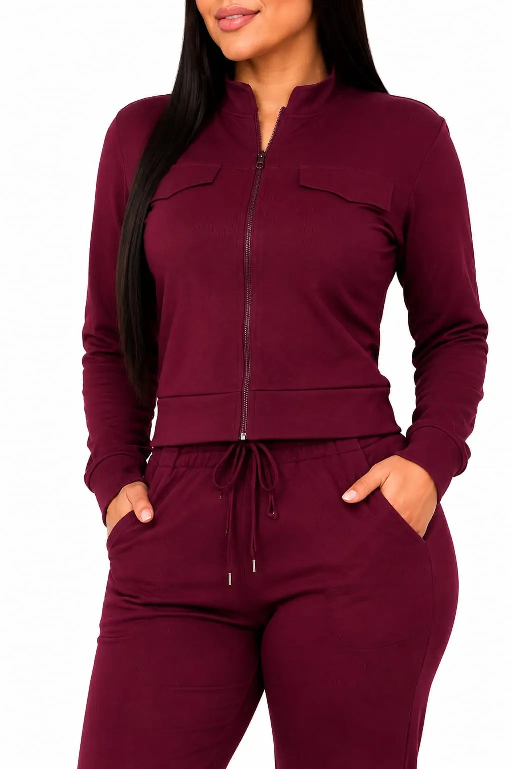Conjunto Deportivo Dama · Chaqueta con Cierre + Pantalón
