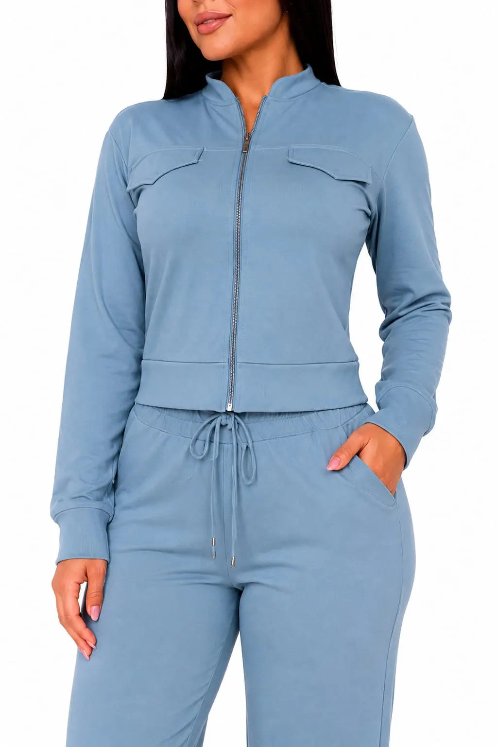 Conjunto Deportivo Dama · Chaqueta con Cierre + Pantalón