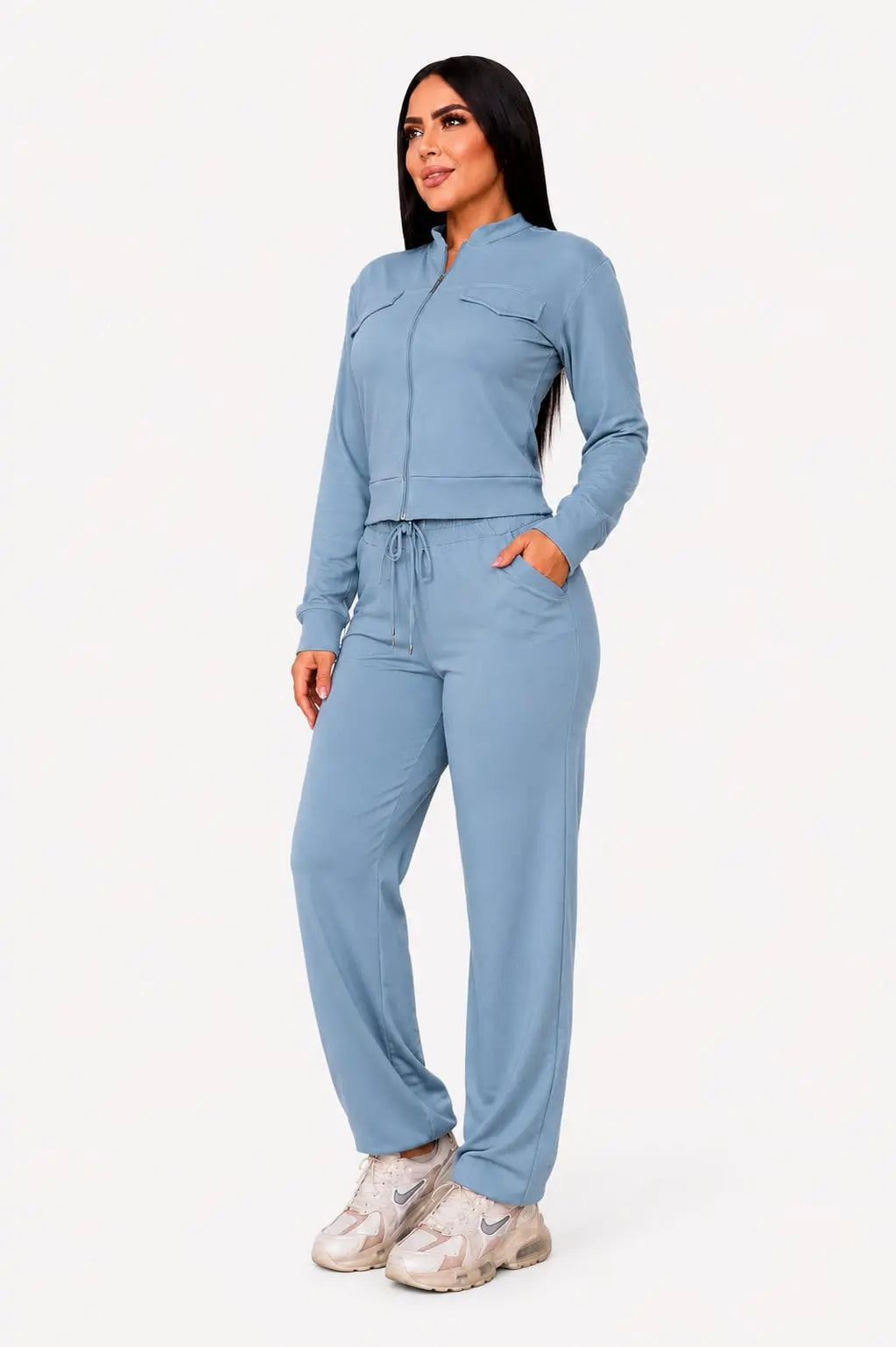 Conjunto Deportivo Dama · Chaqueta con Cierre + Pantalón
