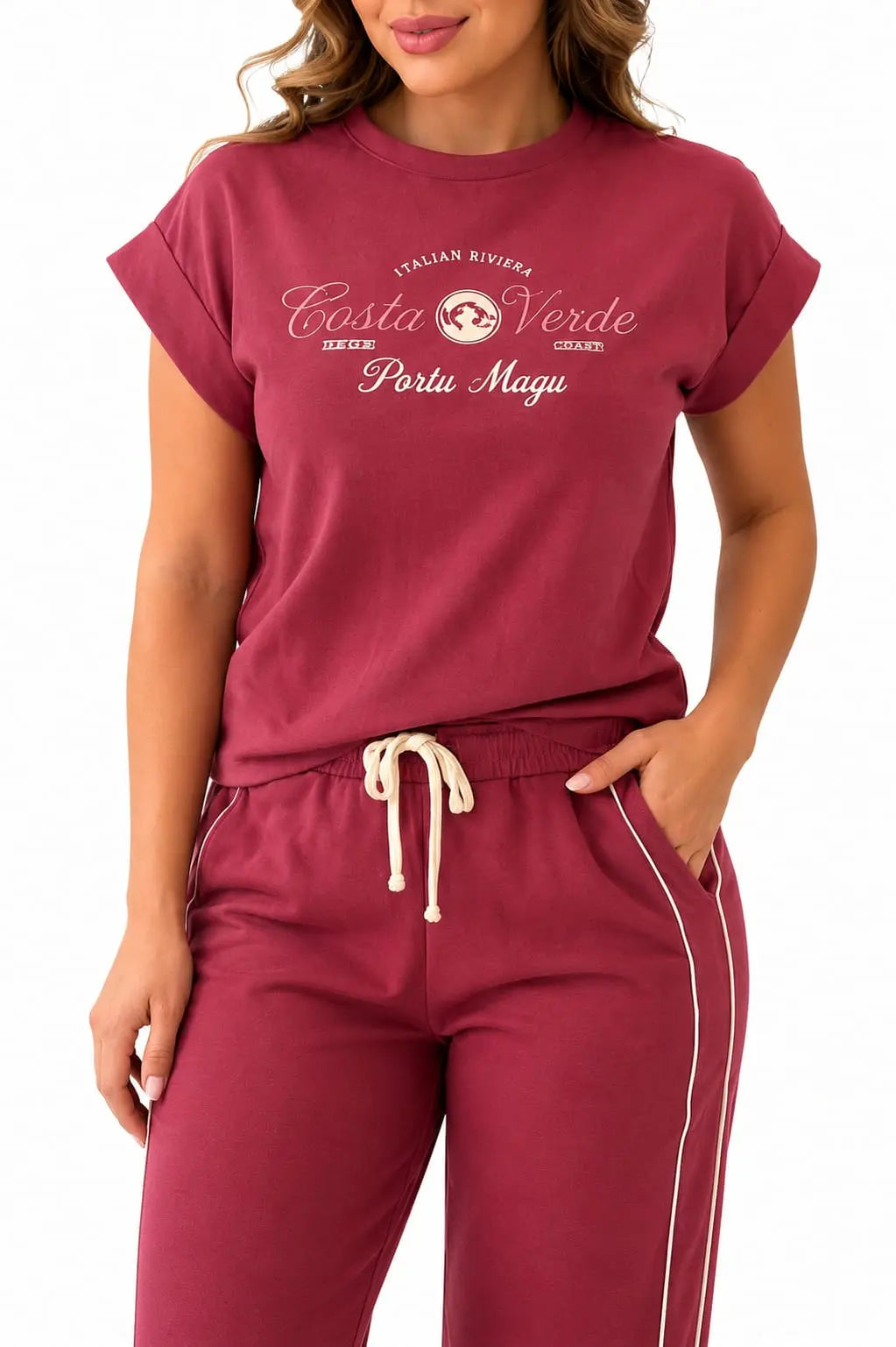 Conjunto Deportivo Dama · Camiseta Estampada